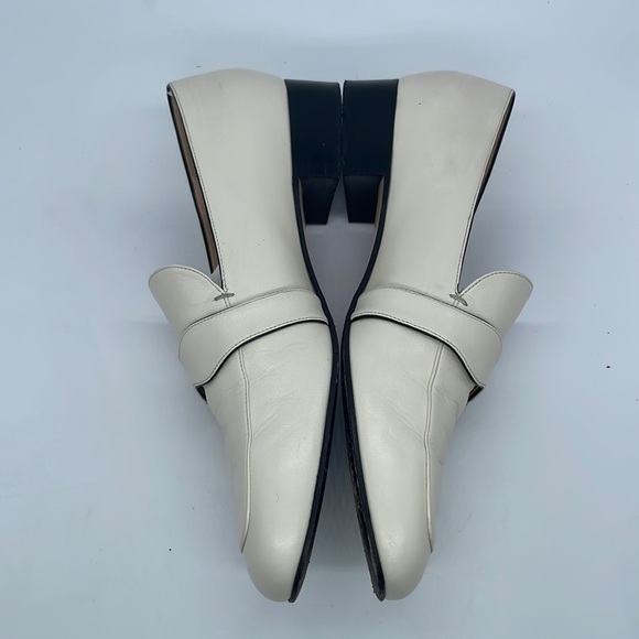 Gucci Mystic white leather Malaga Kid GG Marmont Loafers 41 - Picture 5 of 11